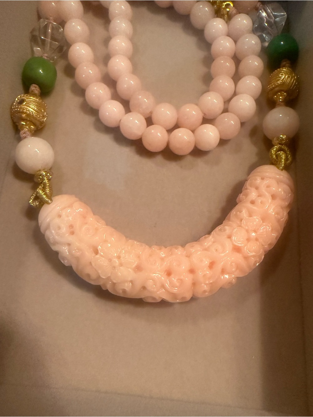 Hand-carved necklace